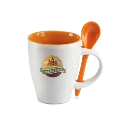 Gift Campaign Tazza personalizzata ceramica cucchiaio per transfer 250ml Colorspoon></noscript> Tazze Mug