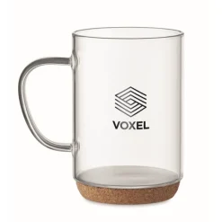 Gift Campaign Tazza personalizzata in vetro base in sughero 400ml Crystal Cork><noscript><img width=