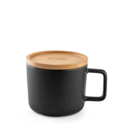 Gift Campaign Tazza promozionale in ceramica con coperchio bamboo 230ml Small Cover></noscript> Tazze Mug