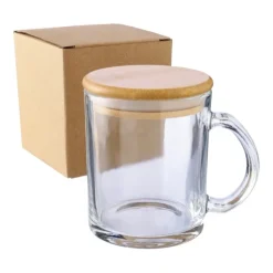 Gift Campaign Tazza promozionale in vetro riciclato con tappo in bambù da 300 ml></noscript> Tazzine Da Caffè E Tazze Tè