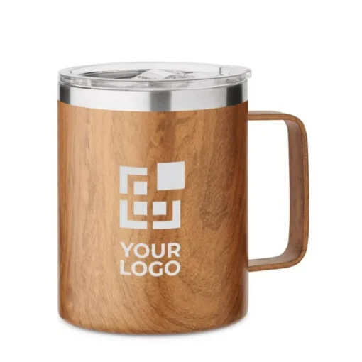Gift Campaign Tazza termica a doppia parete con aspetto in legno da 300ml> Bicchieri Termici Personalizzati