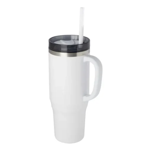 Gift Campaign Tazza termica con cannuccia a doppia parete in acciaio e plastica 1,2l> Bicchieri Termici Personalizzati