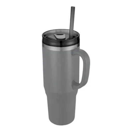 Gift Campaign Tazza termica con cannuccia a doppia parete in acciaio e plastica 1,2l> Bicchieri Termici Personalizzati
