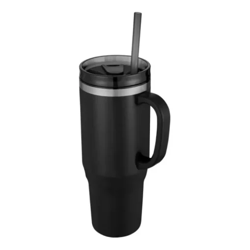 Gift Campaign Tazza termica con cannuccia a doppia parete in acciaio e plastica 1,2l> Bicchieri Termici Personalizzati