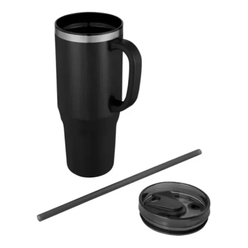 Gift Campaign Tazza termica con cannuccia a doppia parete in acciaio e plastica 1,2l> Bicchieri Termici Personalizzati