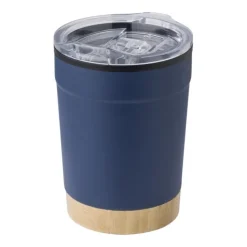 Gift Campaign Tazza termica da viaggio in acciaio inox con base in bambù 300 ml><noscript><img width=