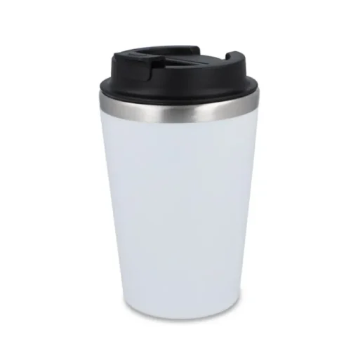 Gift Campaign Tazza termica in acciaio inox con tappo nero e bordo argentato 350ml> Bicchieri Termici Personalizzati