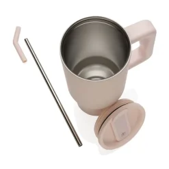 Gift Campaign Tazza termica in acciaio inossidabile riciclato con cannuccia 900ml><noscript><img width=