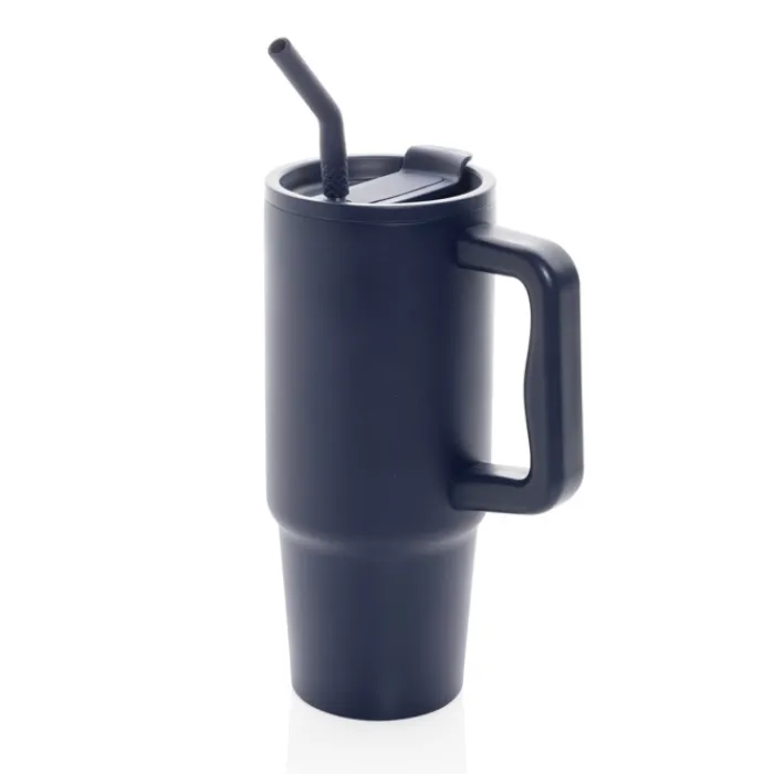 Gift Campaign Tazza termica in acciaio inossidabile riciclato con cannuccia 900ml> Borracce Termiche|Borracce Di Metallo