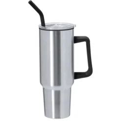 Gift Campaign Tazza termico in acciaio inox con manico e cannuccia nera da 1,2l><noscript><img width=
