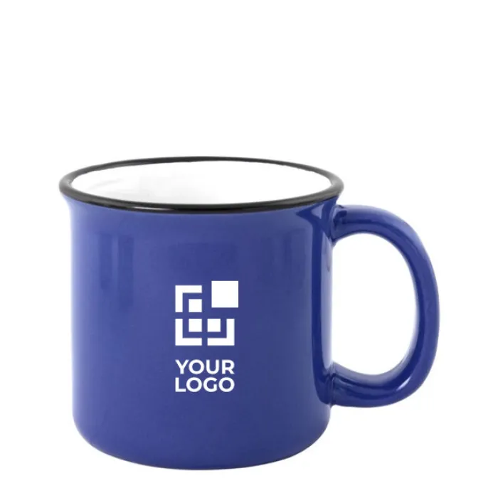 Gift Campaign Tazza vintage in ceramica con bordo nero nella parte superiore 280ml> Tazze Mug