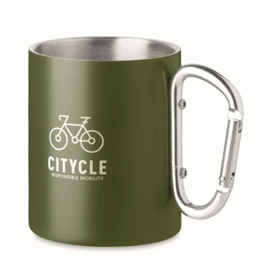 Gift Campaign Tazze di metallo personalizzate con moschettone 300ml Metal Colors> Tazze Mug