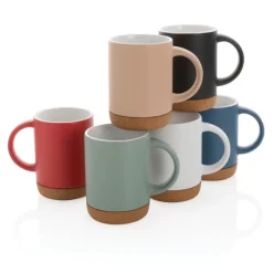 Gift Campaign Tazze personalizzate ceramica base in sughero opaca 280ml Cork Base><noscript><img width=