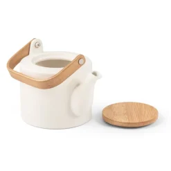 Gift Campaign Teiera con logo in ceramica coperchio manico in bambù 700ml Home></noscript> Tazzine Da Caffè E Tazze Tè