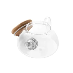 Gift Campaign Teiera con logo in vetro infusore acciaio tappo in bamboo 750ml Nordik><noscript><img width=