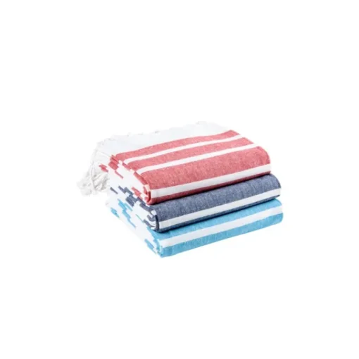 Gift Campaign Telo mare in cotone e poliestere a righe con frange 180 g/m2> Teli Mare|Asciugamani Personalizzati