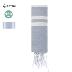 Gift Campaign Telo mare leggero a righe in cotone e poliestere con frange 150 g/m2> Teli Mare|Asciugamani Personalizzati