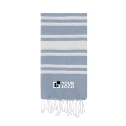 Gift Campaign Telo mare leggero a righe in cotone e poliestere con frange 150 g/m2></noscript> Teli Mare|Asciugamani Personalizzati