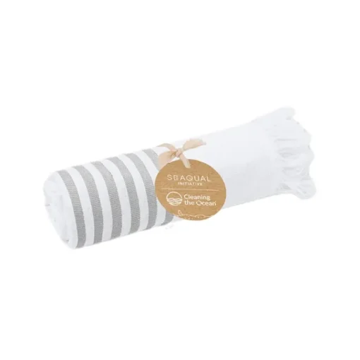 Gift Campaign Telo mare SEAQUAL in cotone e poliestere riciclato 300 g/m2 100x170 cm> Teli Mare|Asciugamani Personalizzati