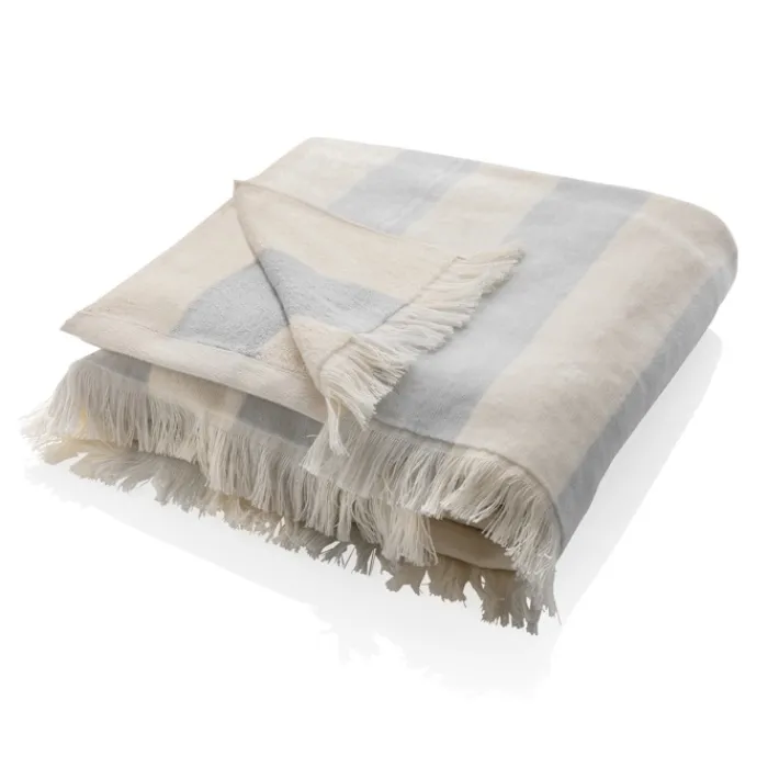 Gift Campaign Telo spiaggia pubblicitario a righe riciclato 180x100cm EcoComfort XL> Teli Mare|Asciugamani Personalizzati