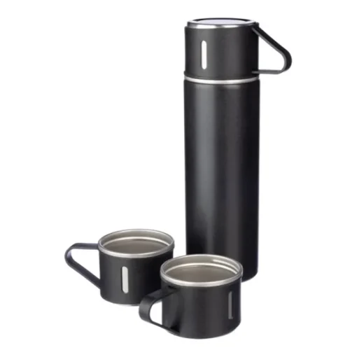 Gift Campaign Termos a doppia parete in acciaio inox da 420ml con 2 tazze da 150ml> Thermos Personalizzati
