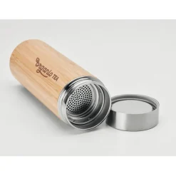 Gift Campaign Thermos in acciaio con rivestimento in bambú ed infusore 400ml TeaBoo></noscript> Gadget Ecologici|Thermos Personalizzati