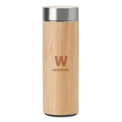 Gift Campaign Thermos in acciaio con rivestimento in bambú ed infusore 400ml TeaBoo></noscript> Gadget Ecologici|Thermos Personalizzati