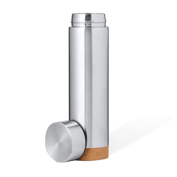 Gift Campaign Thermos in acciaio inox con base in sughero ed infusore da 470 ml> Borracce Termiche