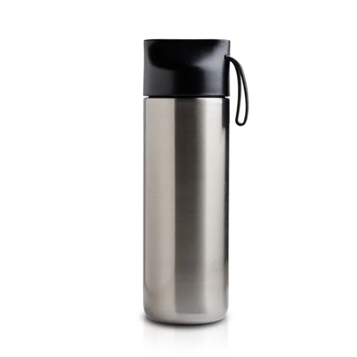 Gift Campaign Thermos in acciaio inox con manico e dettaglio in bambù 600 ml> Borracce Di Metallo