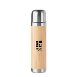 Gift Campaign Thermos personalizzati in acciaio con rivestimento in bambù 400ml><noscript><img width=