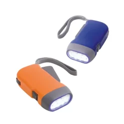 Gift Campaign Torcia con logo 3 LED dinamo laccetto e pile incluse Presslight></noscript> Torce