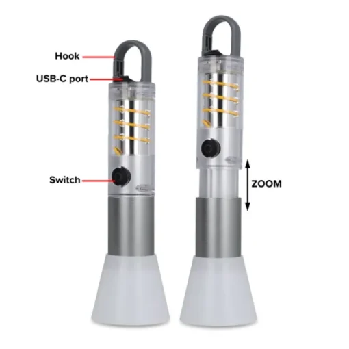 Gift Campaign Torcia in alluminio riciclato a LED con funzione zoom> Torce