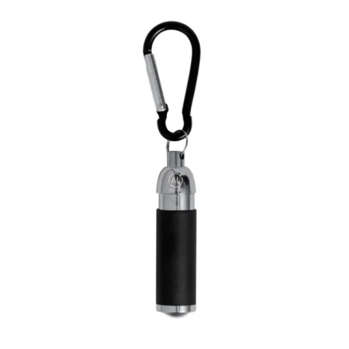Gift Campaign Torcia in alluminio riciclato con 1 LED con moschettone colorato> Torce