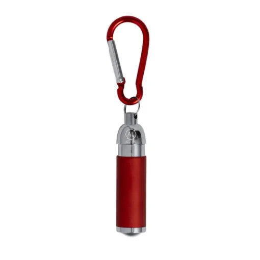 Gift Campaign Torcia in alluminio riciclato con 1 LED con moschettone colorato> Torce