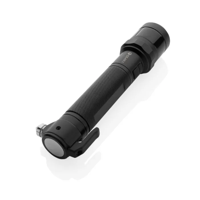 Gift Campaign Torcia per auto da 500 lm con taglia cinture e martelletto rompi vetri> Torce