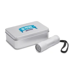 Gift Campaign Torcia personalizzata metallo 9 LED con laccetto e batterie LightBeam></noscript> Torce