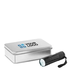Gift Campaign Torcia personalizzata metallo 9 LED con laccetto e batterie LightBeam></noscript> Torce