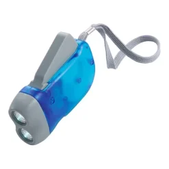 Gift Campaign Torcia tascabile a dinamo con pulsante e pile con 2 luci a LED></noscript> Torce