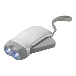 Gift Campaign Torcia tascabile a dinamo con pulsante e pile con 2 luci a LED></noscript> Torce