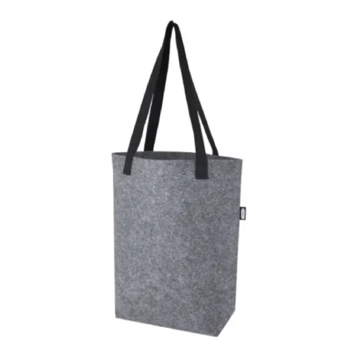 Gift Campaign Tote bag in feltro riciclato con manici in cotone intrecciato 12l> Tote Bag Personalizzate|Borse Di Tela Personalizzate
