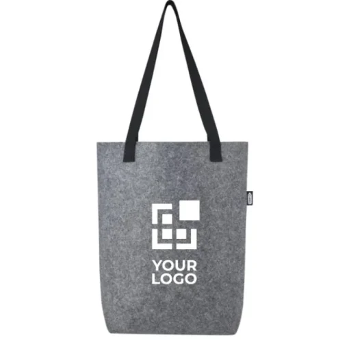 Gift Campaign Tote bag in feltro riciclato con manici in cotone intrecciato 12l> Tote Bag Personalizzate|Borse Di Tela Personalizzate
