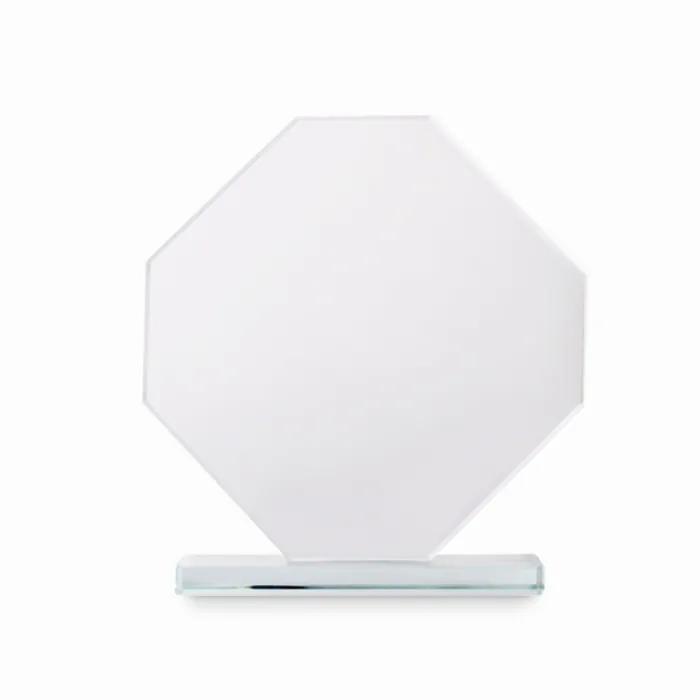 Gift Campaign Trofeo in vetro a forma di ottagono con base rettangolare coordinata> Medaglie E Trofei|Gadget Per Eventi Sportivi
