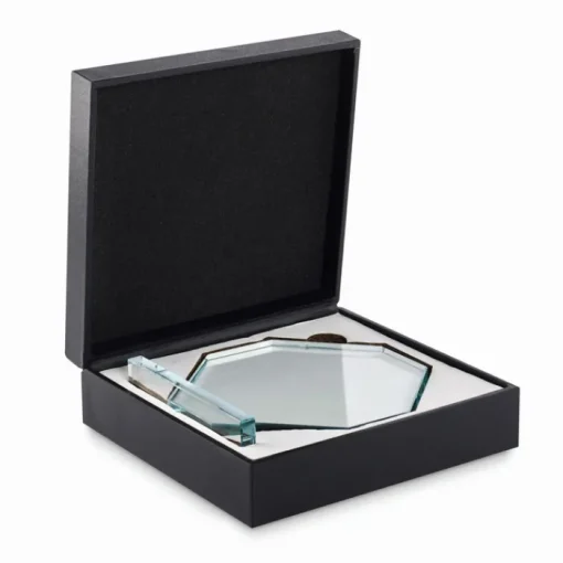 Gift Campaign Trofeo in vetro a forma di ottagono con base rettangolare coordinata> Medaglie E Trofei|Gadget Per Eventi Sportivi