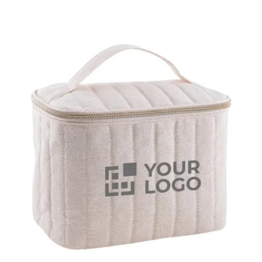 Gift Campaign Trousse con cerniera dorata in cotone riciclato e poliestere 180 g/m2> Beauty Case Personalizzati
