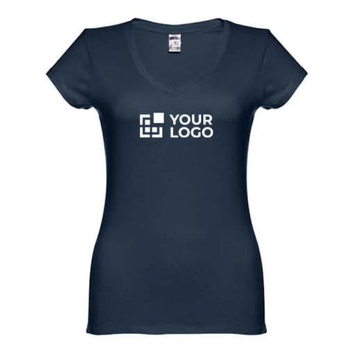 Gift Campaign T-shirt aderente da donna con scollo a V in cotone 150 g/m2 HC Athens> Magliette Personalizzate