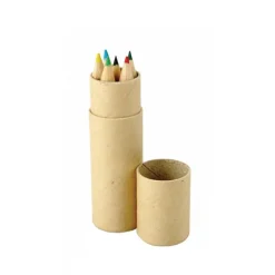 Gift Campaign Tubo di cartone con 6 matite colorate in legno personalizzabili></noscript> Matite Colorate