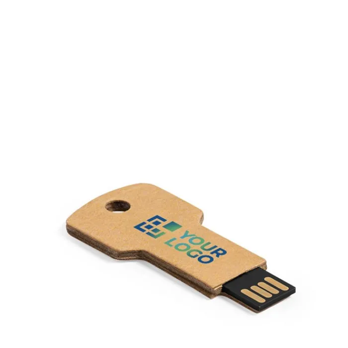 Gift Campaign USB a forma di chiava ecologica con logo USB Eco> Chiavette Usb Ecologiche