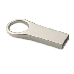 Gift Campaign USB pubblicitario elegante con occhiello grande Compacto Round Xl> Chiavette Usb Di Metallo