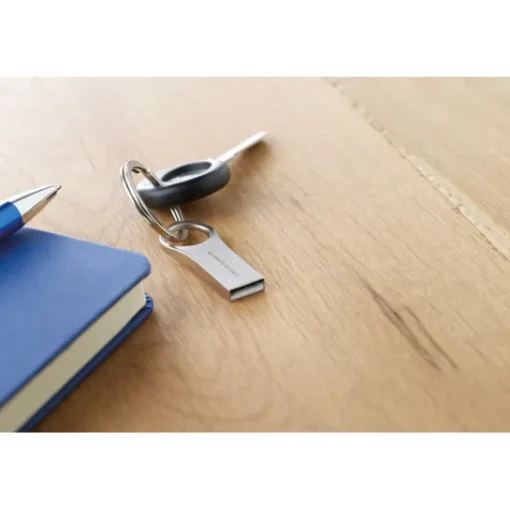 Gift Campaign USB pubblicitario elegante con occhiello grande Compacto Round Xl> Chiavette Usb Di Metallo