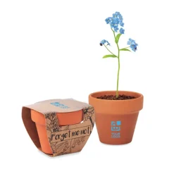 Gift Campaign Vasetto di terracotta personalizzato con semi del fiore Myosotis></noscript> Vasetti Con Semi